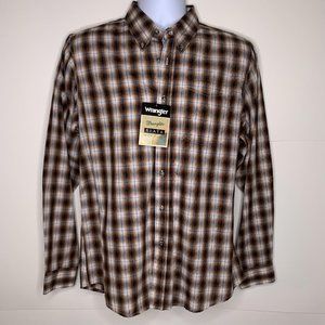 NWT Wrangler RIATA Women's Premium Western Plaid Long-Sleeve Shirt 2XL